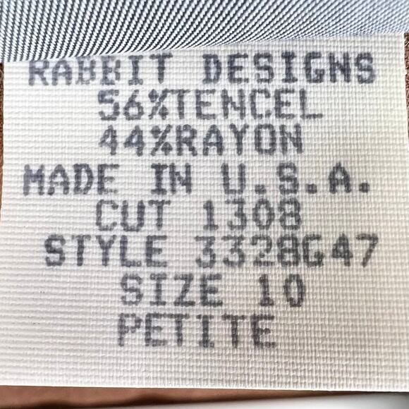 Rabbit Designs Womens Petite Long Brown Collared Button Up Dress Size 10P - Picture 6 of 12